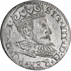 Sigismund III. Vasa, Trojak 1596, Riga - LI ∙ - Kreuze und Punkte