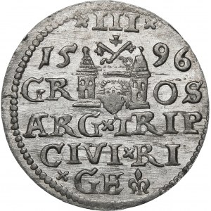 Sigismund III Vasa, Troika 1596, Riga - LI ∙ - crosses and dots