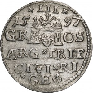 Zygmunt III Waza, Trojak 1597, Ryga – D x LI ∙ – wariant