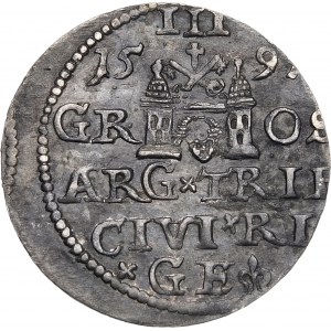 Sigismund III. Vasa, Trojak 1597, Riga - D : LI