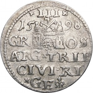 Zygmunt III Waza, Trojak 1598, Ryga – D : G