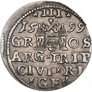 Zygmunt III Waza, Trojak 1599, Ryga