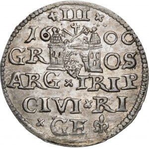 Zygmunt III Waza, Trojak 1600, Ryga – D x G – rzadszy