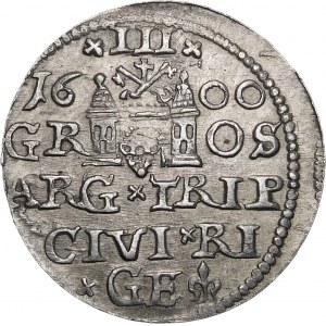 Zygmunt III Waza, Trojak 1600, Ryga – D G – rzadszy