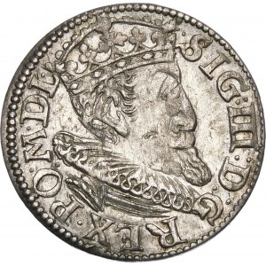 Zygmunt III Waza, Trojak 1619, Ryga – kryza wachlarzowata