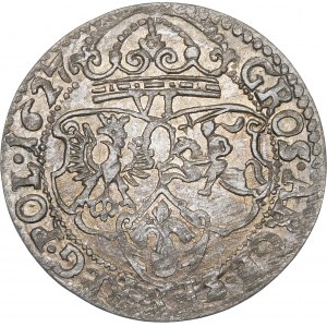 Sigismund III. Vasa, Sixpence 1627, Krakau - Półkozic - schön