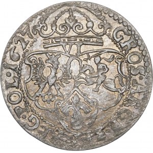 Sigismund III Vasa, Sixpence 1627, Cracow - Half-Cozic - beautiful