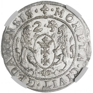 Zygmunt III Waza, Ort 1624/3, Gdańsk – przebita data, PR