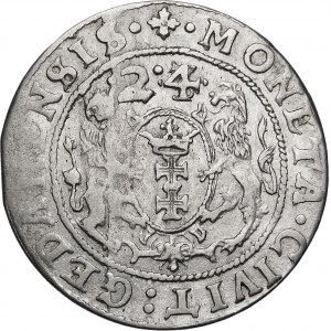 Sigismund III Vasa, Ort 1624/3, Gdansk - pierced date, PR - variant