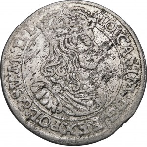 Johannes II. Kasimir, Sixpence 1667 TLB, Krakau - selten