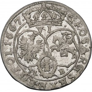Johannes II. Kasimir, Sechster von 1667 TLB, Bromberg - Streifen