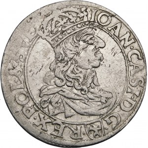 Johannes II. Kasimir, Sixpence 1661 TLB, Krakau - selten