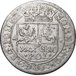 Johannes II. Kasimir, Tymf 1665 AT, Krakau - breite Krone, SALV