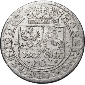John II Casimir, Tymf 1665 AT, Cracow - wide crown, SALV