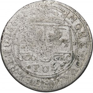 John II Casimir, Tymf 1663 AT, Lviv - small monogram - mirrored N