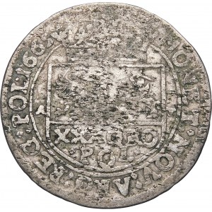 John II Casimir, Tymf 1665 AT, Krakow - narrow crown, SALV - rarer