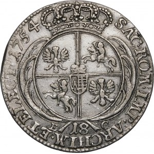 August III Sas, Ort 1754 EC, Lipsko - busta buldočka