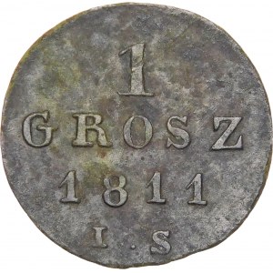 Herzogtum Warschau, 1 Groschen 1811 IS, Warschau