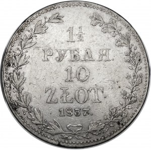 Poland, Russian Partition, 1 1/2 rubles = 10 zlotys 1837 MW, Warsaw