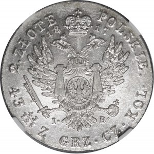 Congress Kingdom, Alexander I, 2 zloty 1817 IB, Warsaw - rare