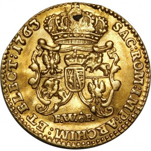 August III Sas, Ducat 1763 FWóF, Drážďany