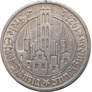 5 guldenů 1923 Kostel