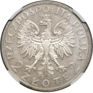 2 Gold Frauenkopf 1933