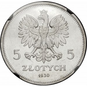 5 złotych Sztandar 1930 - Stempel Głęboki