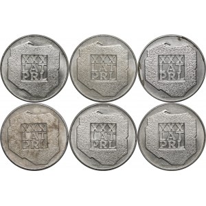 Zestaw 6 sztuk 200 złotych XXX Lat PRL 1974