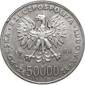 50000 zlatých Józef Piłsudski 1988
