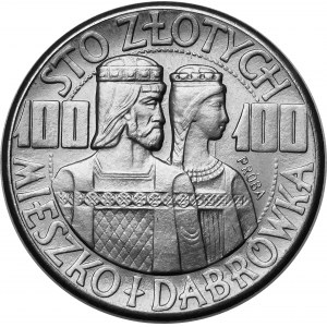 Mieszko and Dabrowa 1960 100 gold sample - nickel