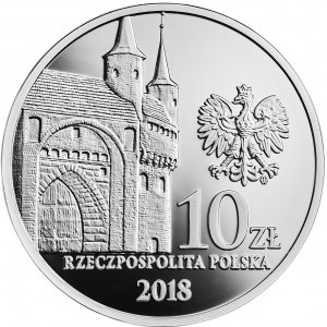 10 złotych 2018 - 760-lecie Towarzystwa Strzeleckiego Bractwo Kurkowe w Krakowie