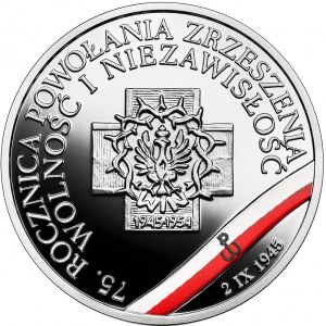 10 złotych 2020 - 75. rocznica powołania Zrzeszenia „Wolność i Niezawisłość”