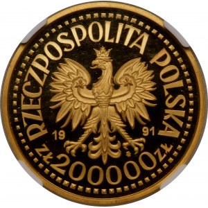 Vzorek 200 000 Zlato 1991 Jan Pavel II.