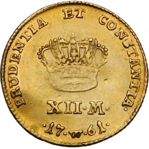 Dänemark, Frederick V, 12 Mark 1761 W, Kopenhagen