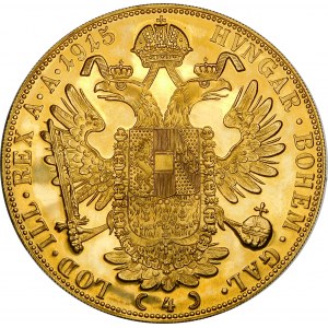 Austria, Franz Joseph I, 4 ducats 1915, New Beatings
