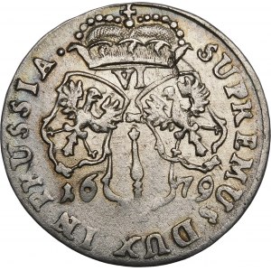 Niemcy, Brandenburgia-Prusy – Fryderyk Wilhelm (1640–1688), Szóstak 1679 HS, Królewiec – rzadszy