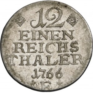 Německo, Prusko - Fridrich II (1740-1786), 1/12 tolaru 1766 E, Königsberg