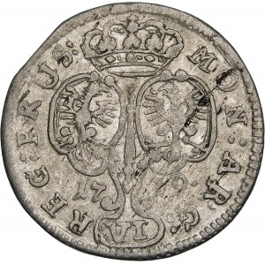 Nemecko, Prusko - Fridrich Viliam I. (1713-1740), šesťcentovka 1719 CG, Königsberg - vzácne