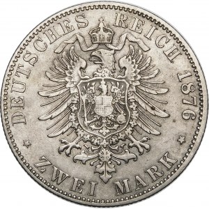 Nemecko, Prusko - Fridrich Viliam I. (1713-1740), 2 marky 1876 A, Berlín