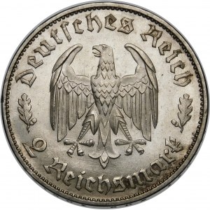 Deutschland, Drittes Reich (1933-1945), 2 Mark 1934 F, Stuttgart