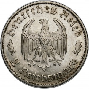 Niemcy, III Rzesza (1933–1945), 2 marki 1934 F, Stuttgart