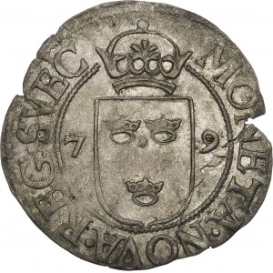 Švédsko, Ján III (1568-1592), 1/2 öre 1579, Štokholm