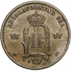 Švédsko, Oscar II (1872-1907), 10 öre 1874, Štokholm