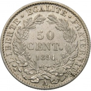 France, Third Republic (1870 - 1941), 50 centimes 1894