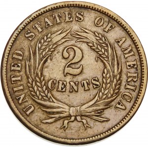 USA, 2 centy 1864, štít Unie