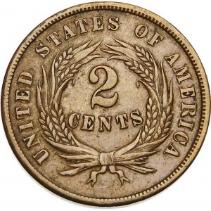 USA, 2 Cents 1864, Unionsschild