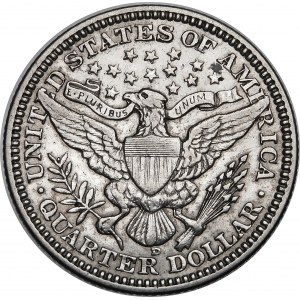 USA, 1/4 Dollar 1916, Barber Quarter Dollar