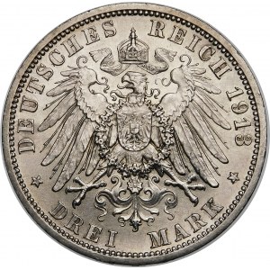 Deutschland, Preußen - Wilhelm II (1888-1918), 3 Mark 1913 A, Berlin