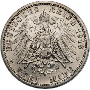 Germany, Prussia - Wilhelm II (1888-1918), 3 marks 1913 A, Berlin